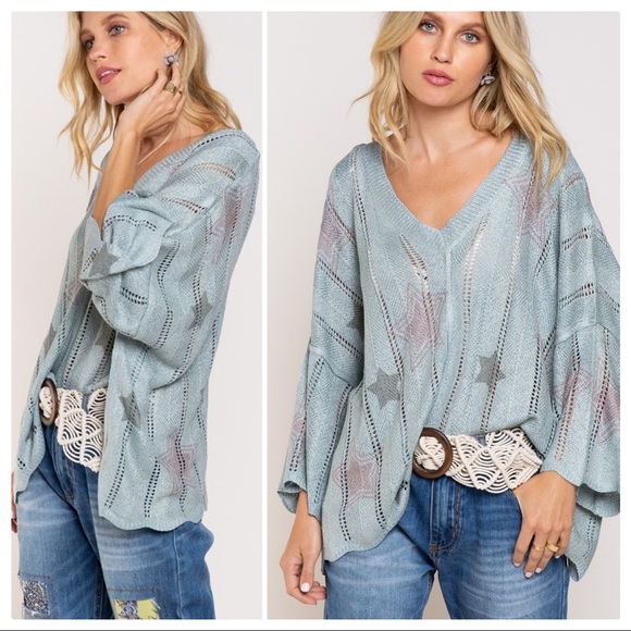 POL Color in Stars Spring Sweater Top - Picture 9 of 15